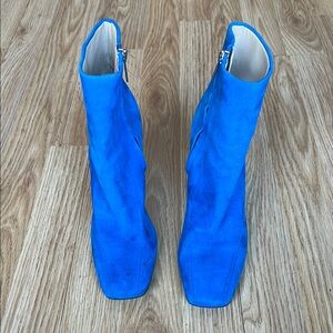 Marc Fisher electric blue ankle booties